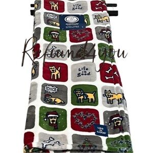 Life Is Good - ‘Dogs Holiday’ Throw. 50“ x 70“.  NWT